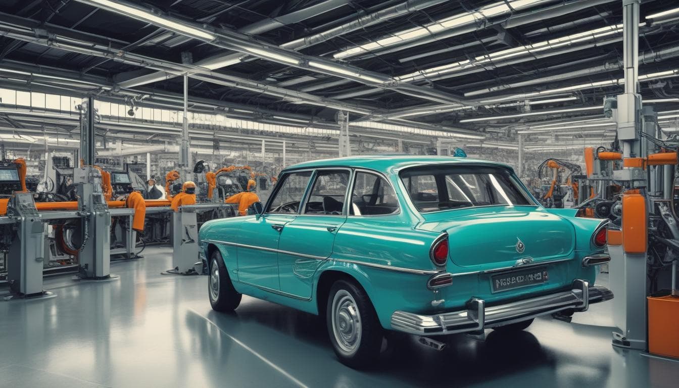 Image : Une chaîne de montage automobile automatisée