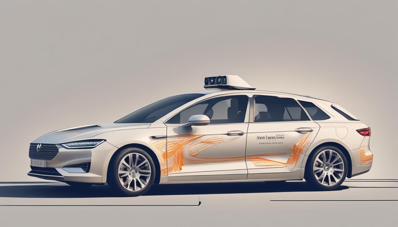 Bild eines autonom fahrenden Elektroautos