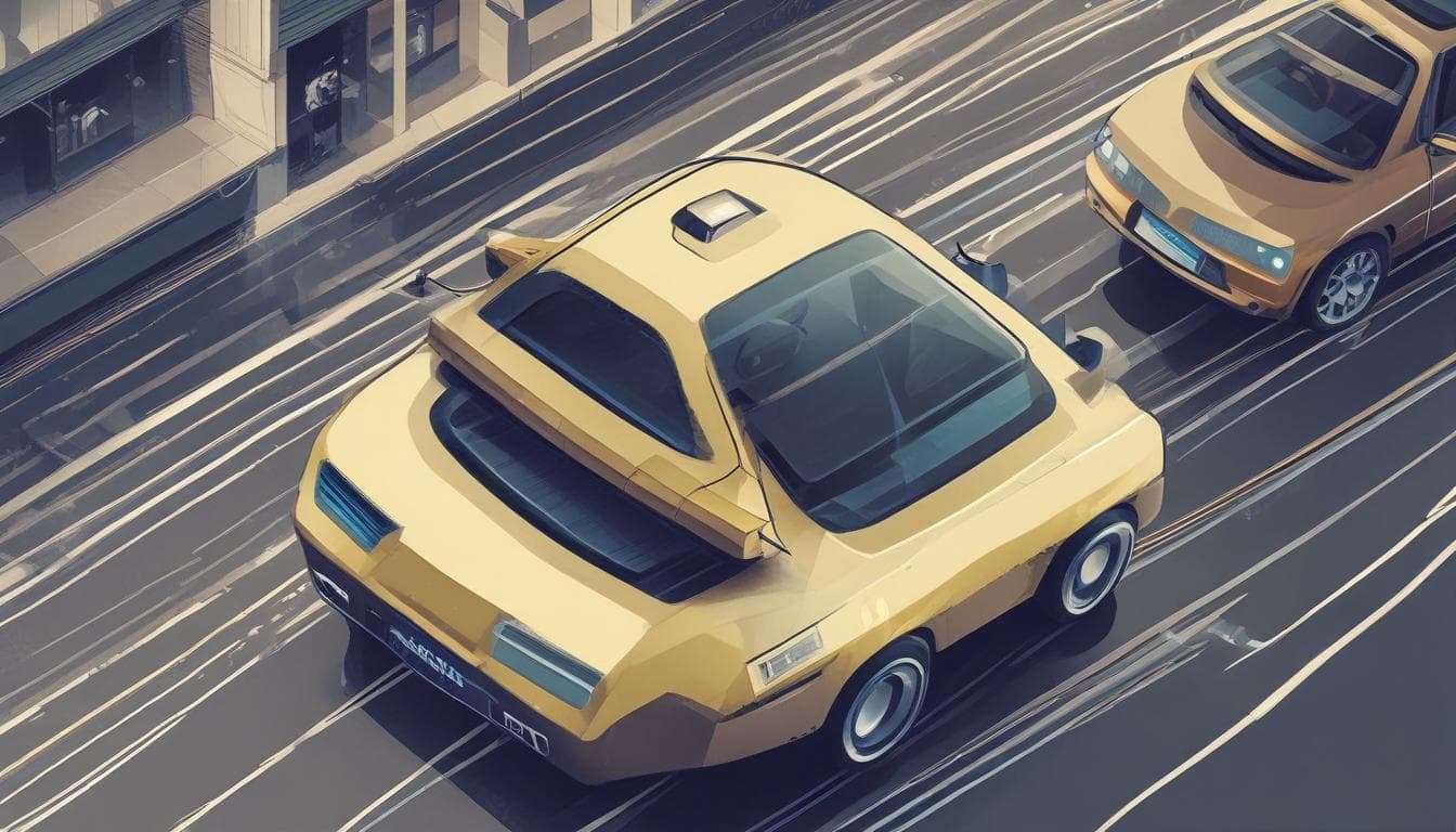 Image d'une voiture autonome en mouvement