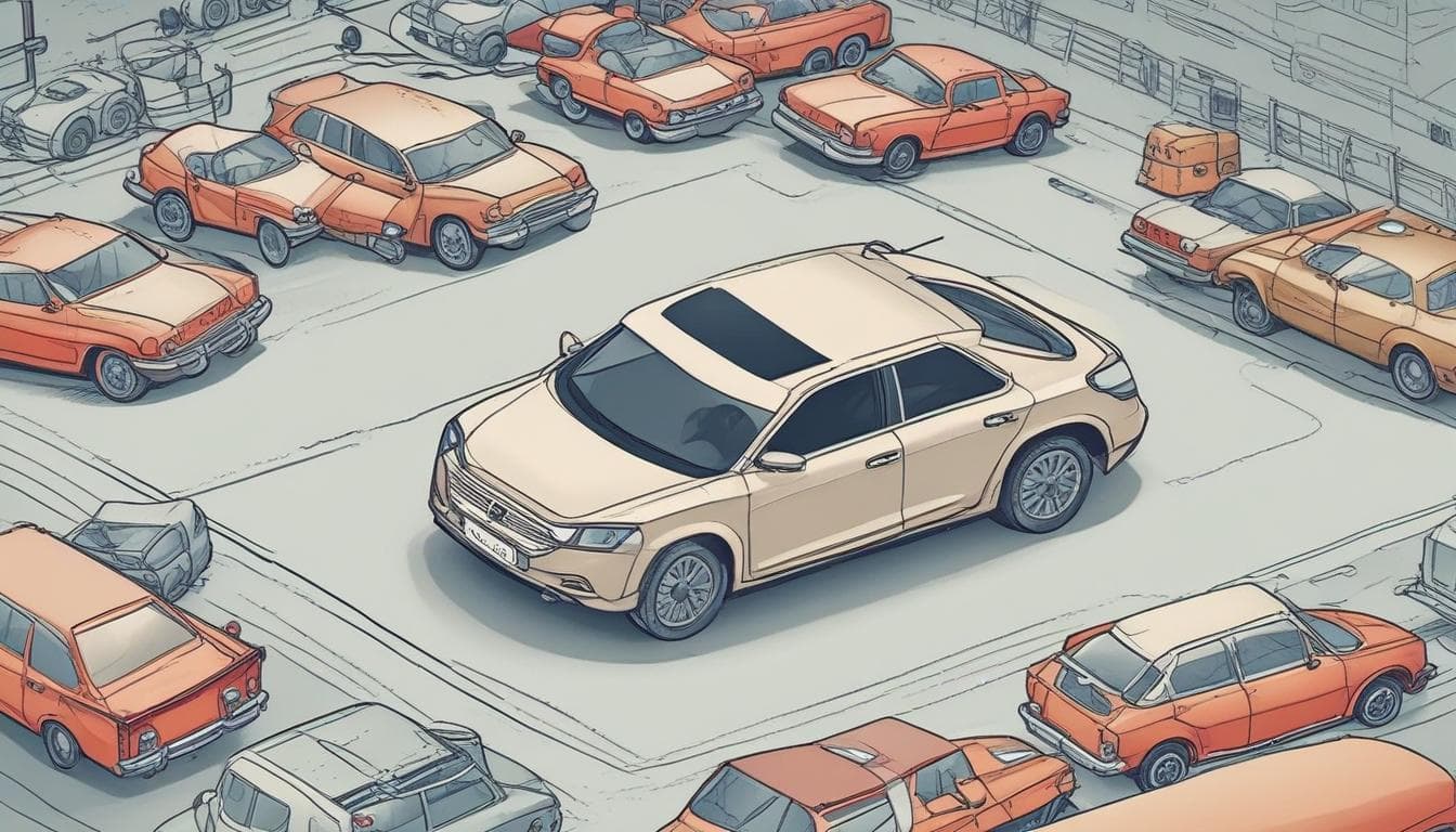 Image d'une voiture connectée avec intégration smartphone