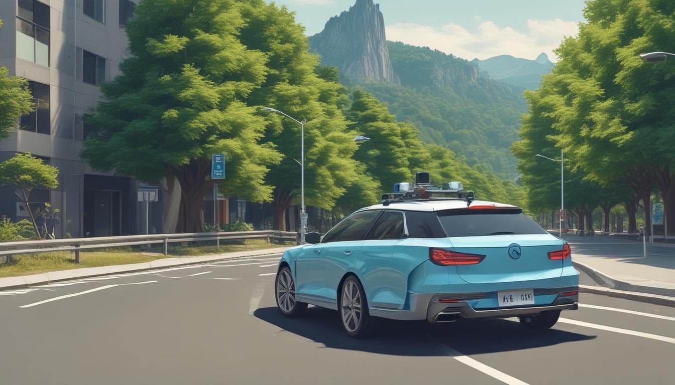 자율 주행 자동차 이미지