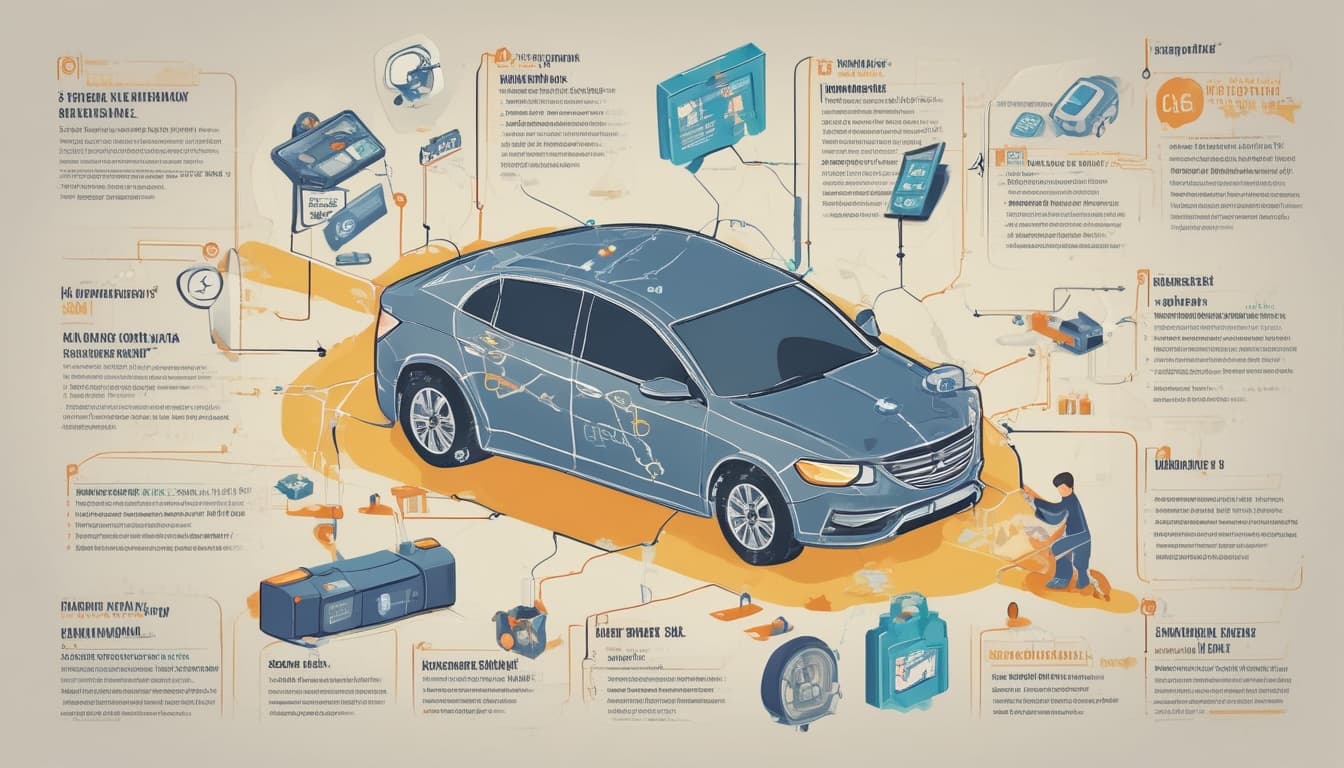 Bağlantılı araçların siber güvenlik risklerini gösteren bir infografik