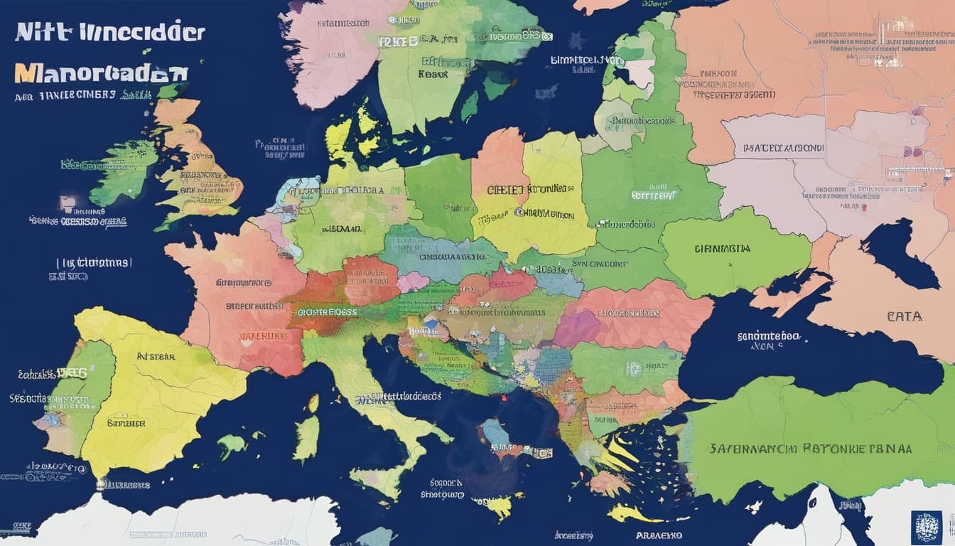 Mappa dell'Europa con evidenziate le principali iniziative e hub per i semiconduttori, inclusi potenziali contributi italiani