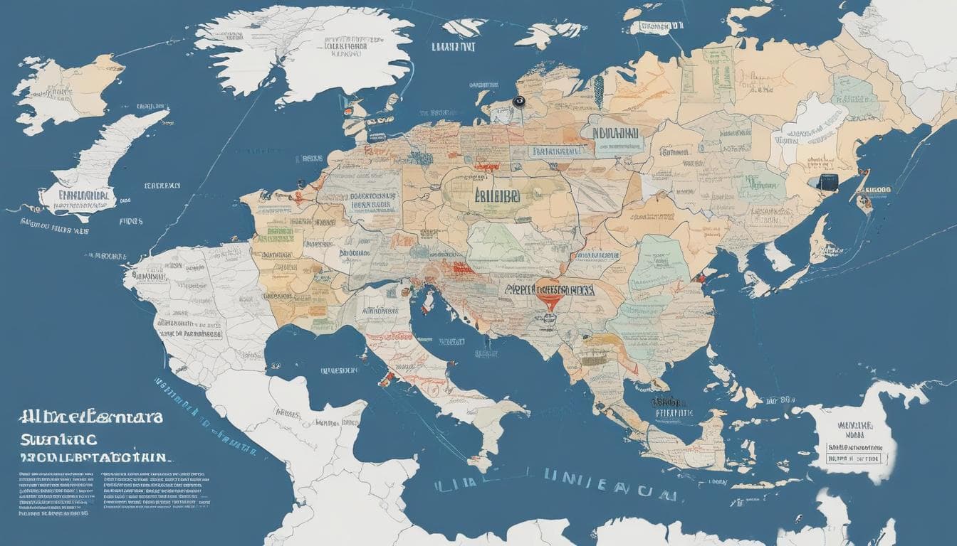 Mappa che mostra la presenza delle aziende automobilistiche italiane nel mondo
