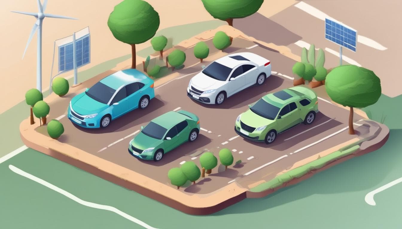 صورة لمجموعة متنوعة من السيارات التي تعمل بالطاقة البديلة