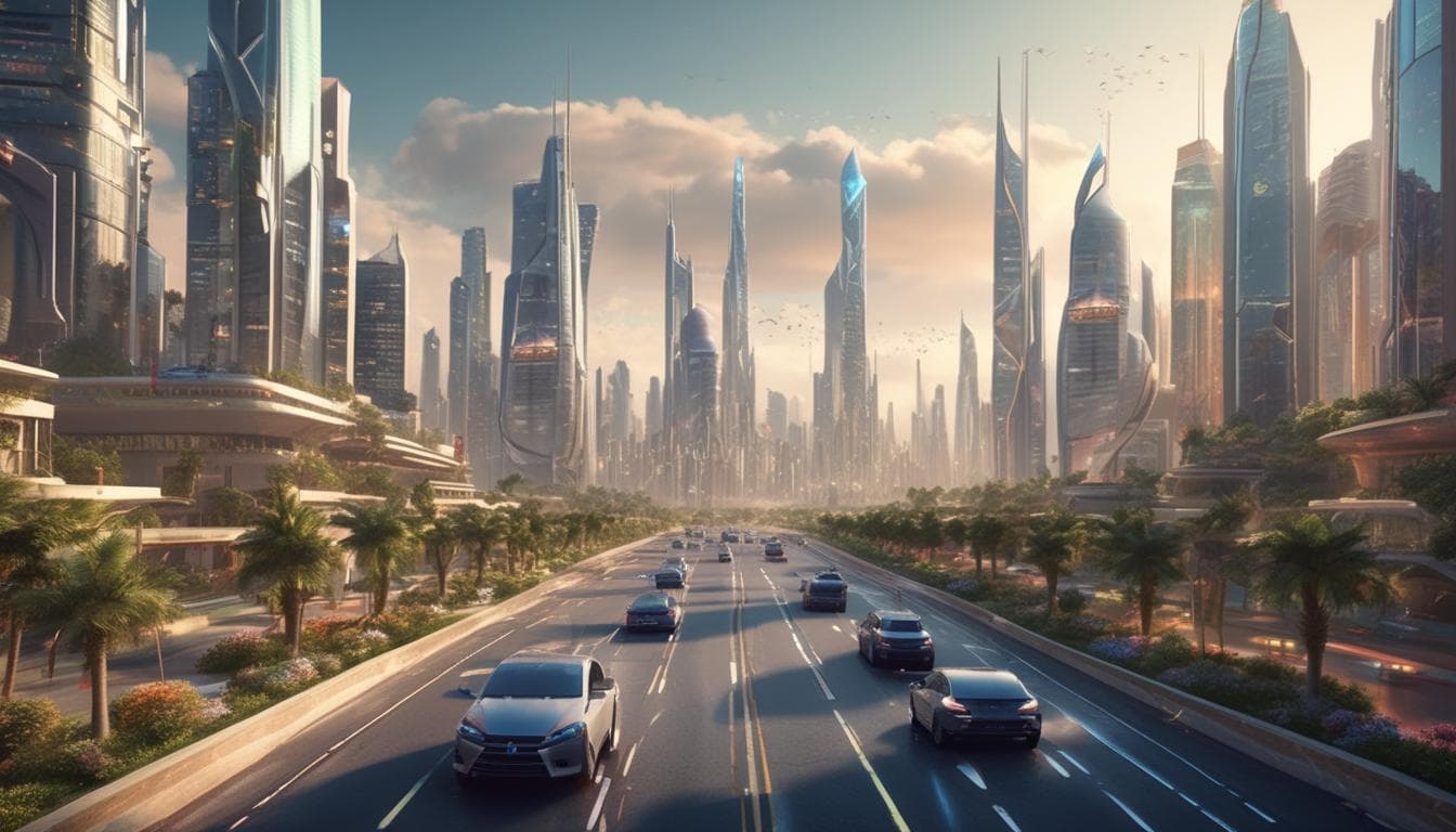 تصور لمدينة مستقبلية تعتمد على السيارات ذاتية القيادة