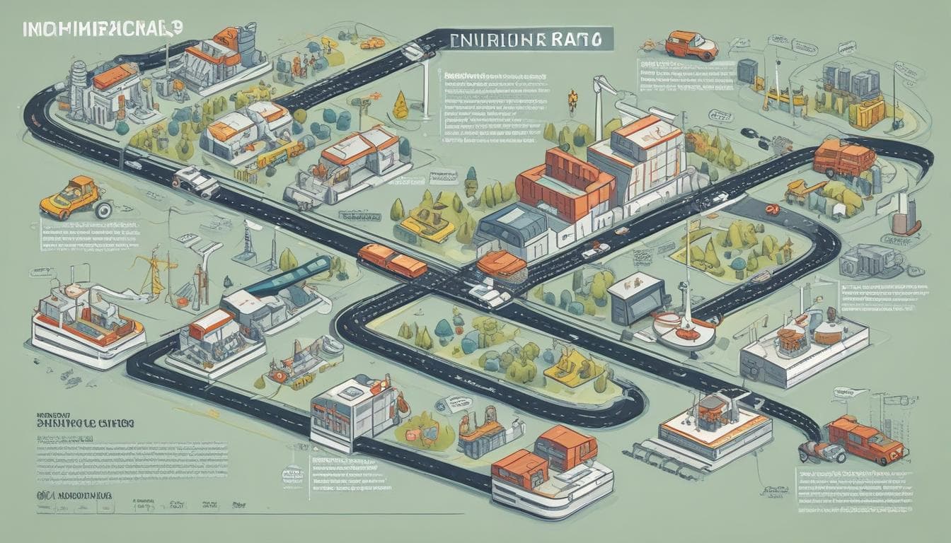 Imagen de un mapa que muestra la cadena de suministro digitalizada