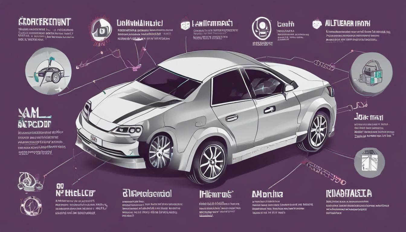 Infographie sur les risques de cybersécurité dans l'automobile connectée