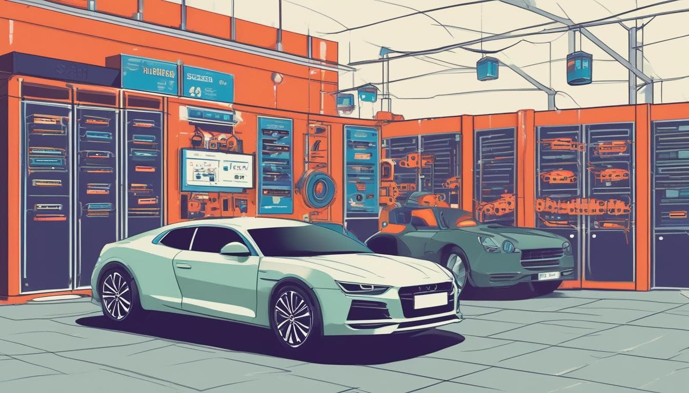 Imagen de un centro de monitoreo automotriz moderno