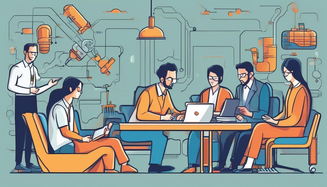 Imagen de un equipo de diseño colaborando en un entorno virtual