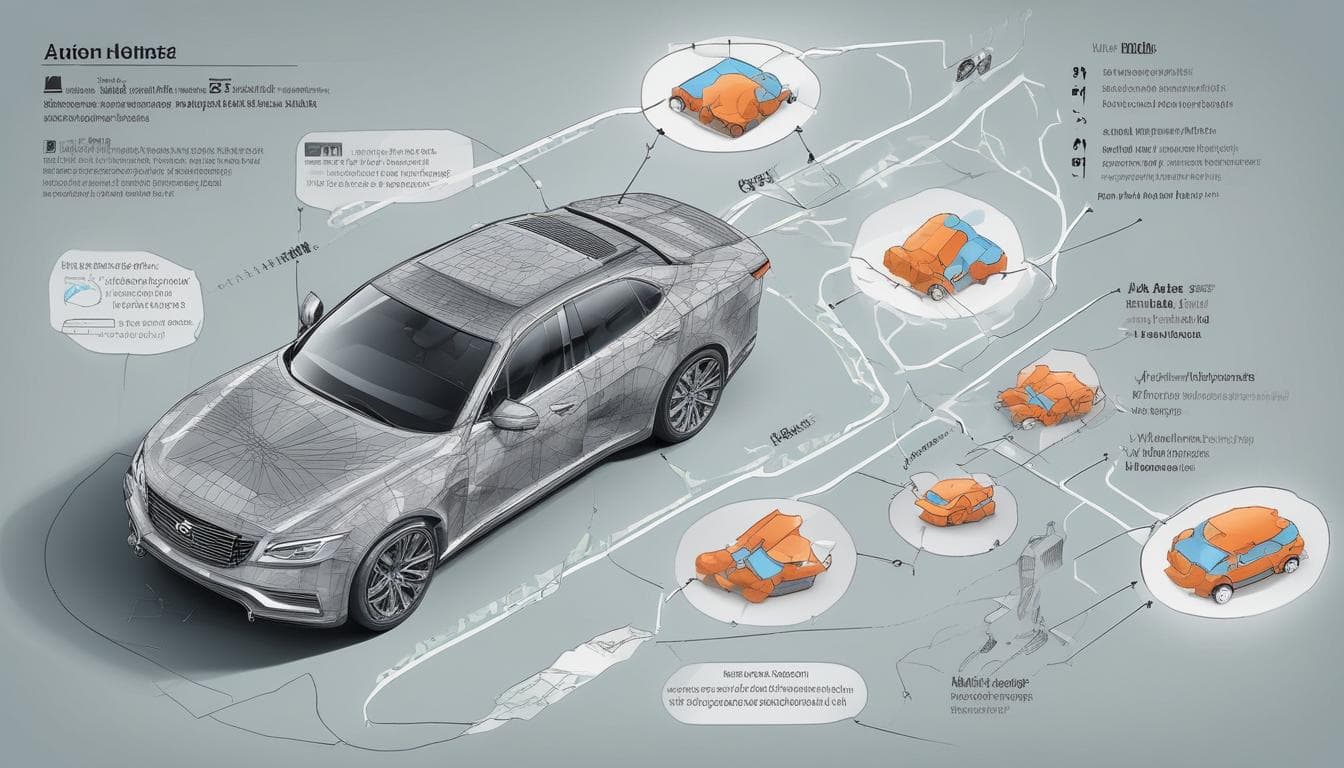 Bild eines Diagramms, das die Sensorfusion und Datenverarbeitung in einem autonomen Fahrzeug zeigt