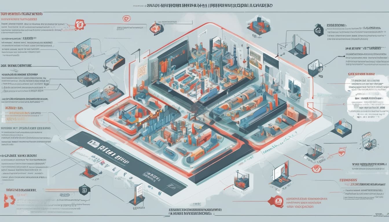 Akıllı fabrikada veri akışını gösteren bir infografik