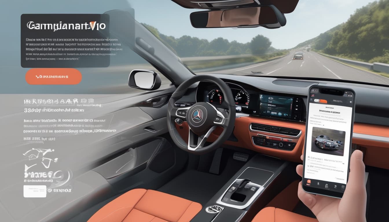 Interface de um carro mostrando feedback gamificado sobre o estilo de condução segura