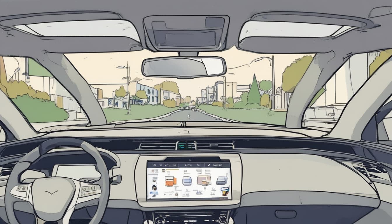 コネクテッドカーのダッシュボードに表示される車内コマースのインターフェース
