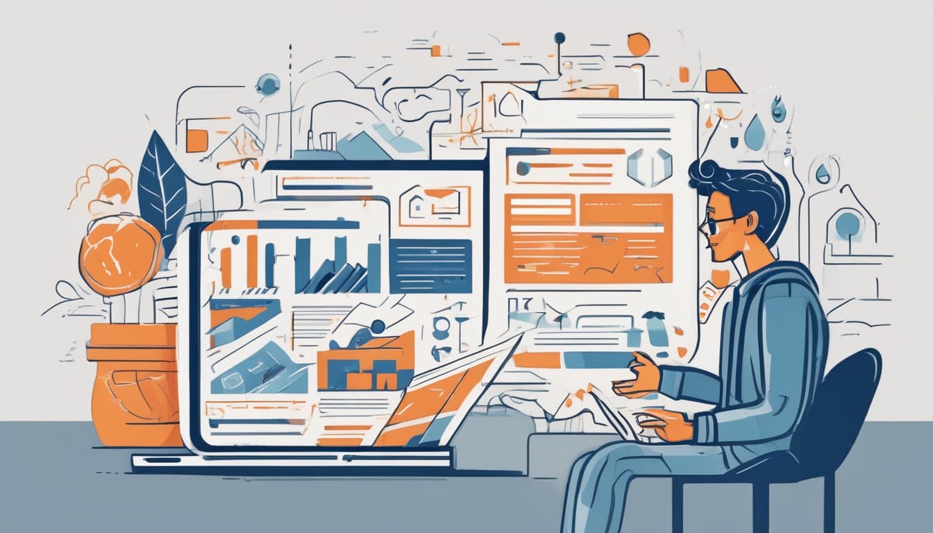 Representação visual de dados e IA analisando perfis de consumidores