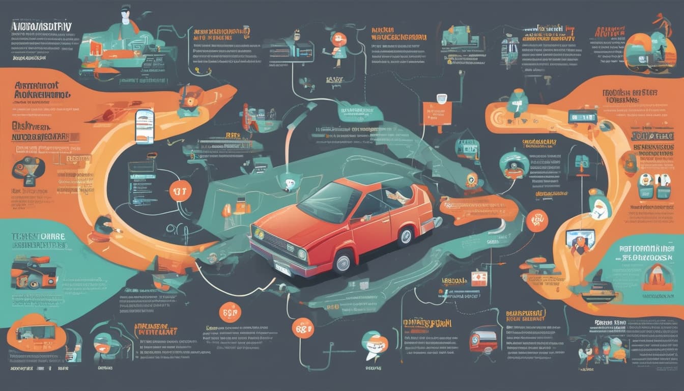 Infográfico mostrando a jornada de compra digital do consumidor automotivo