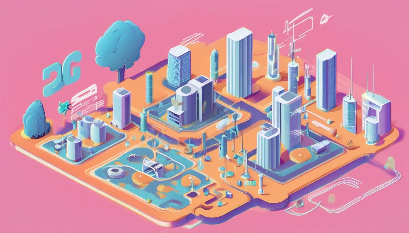 5G通信基站与充电站示意图
