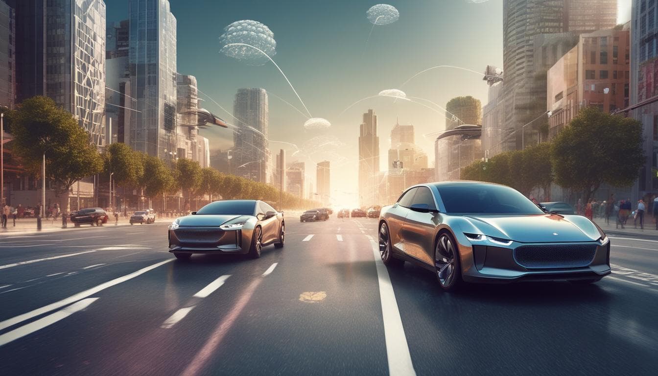 Futuro conceptual de la movilidad inteligente con 5G y tecnologías emergentes