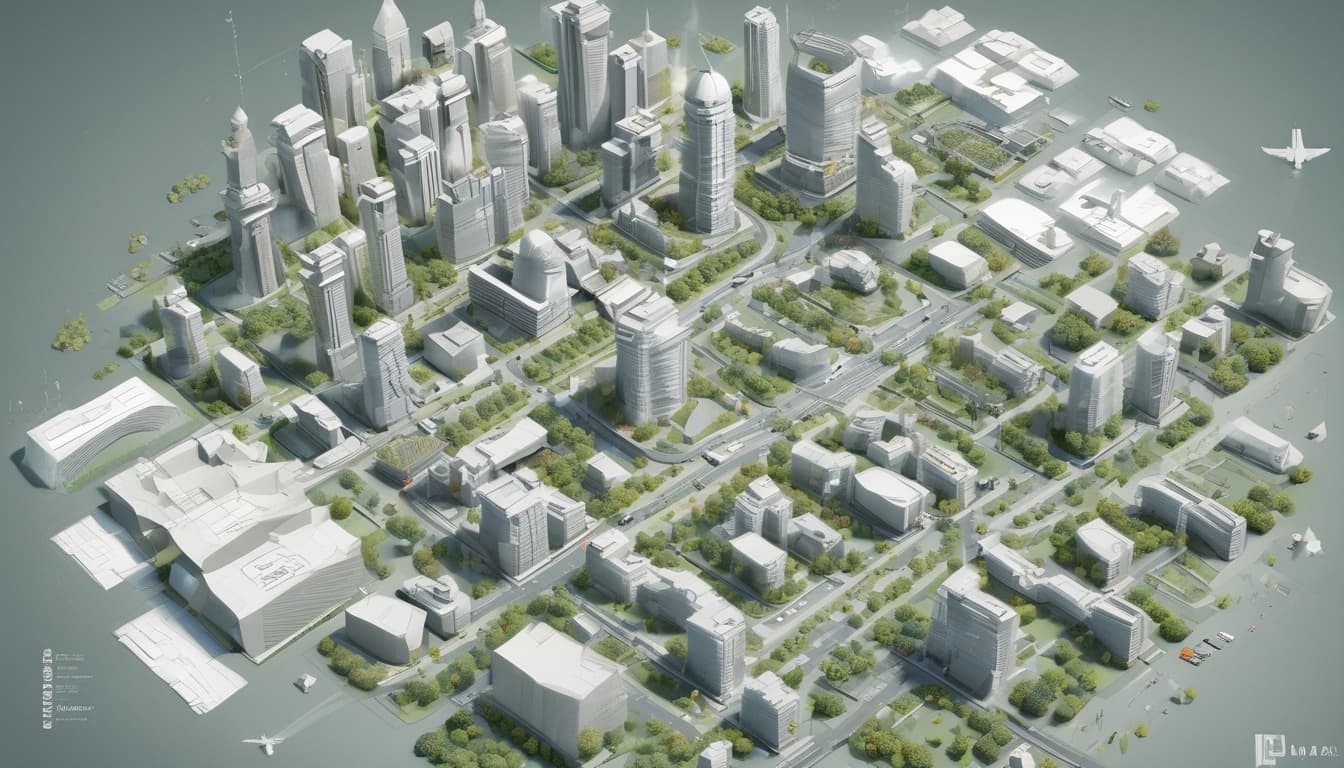 未来城市 UAM 运行场景概念图
