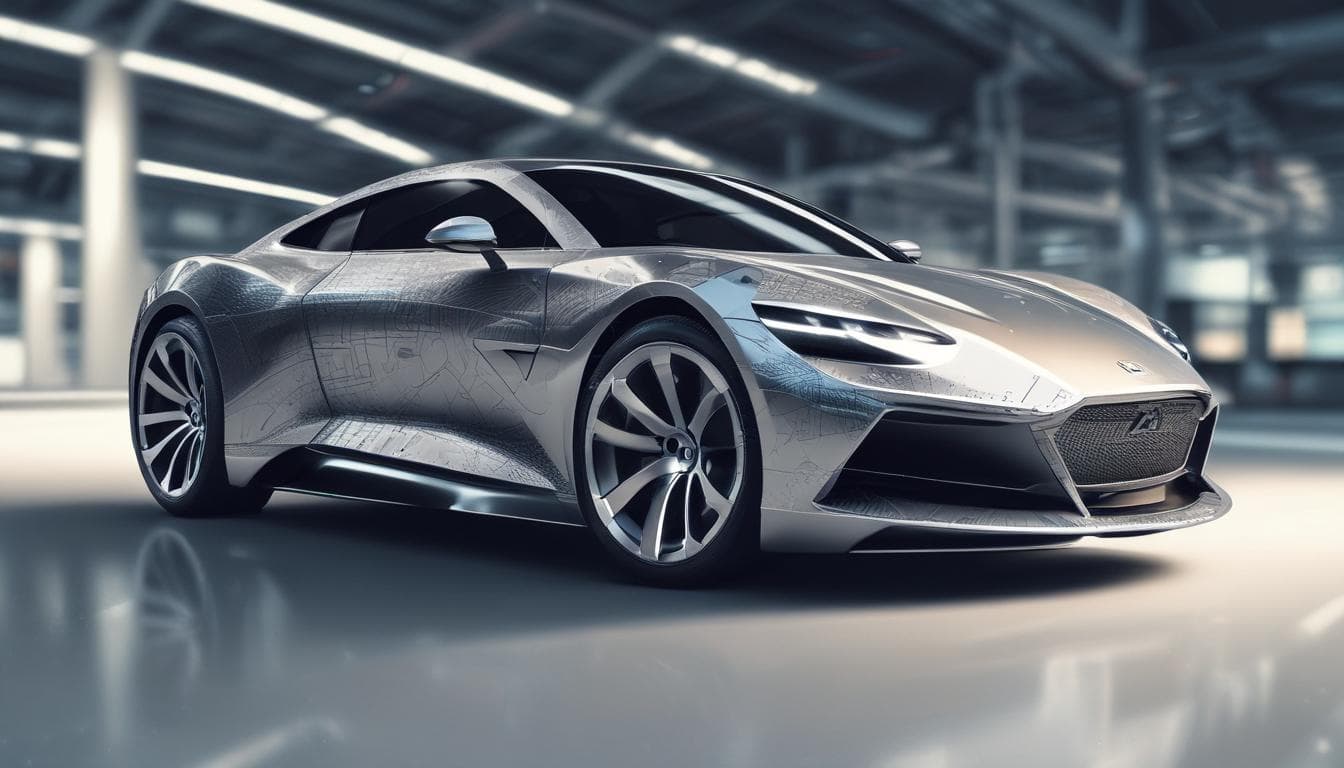 Alt text: Quantum-enhanced aerodynamic simulation of a vehicle