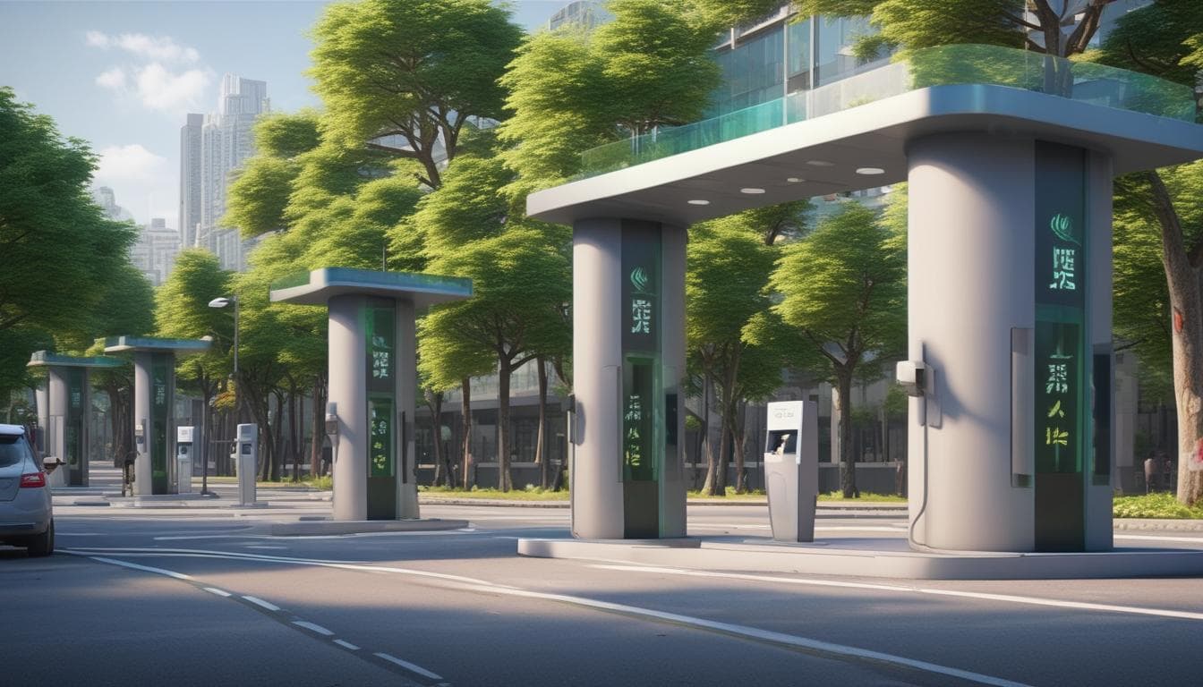 미래 전기차 충전소 이미지