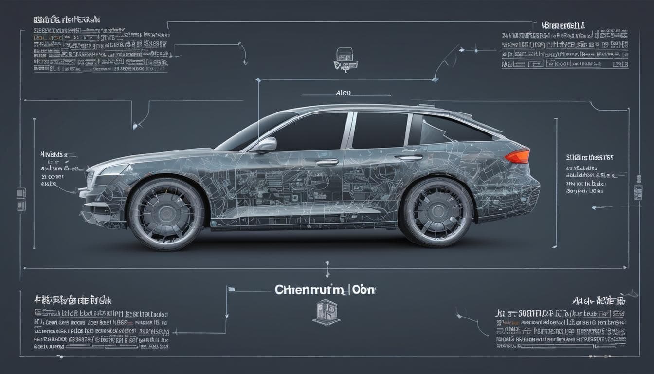 示意图:展示汽车数字孪生技术整体架构