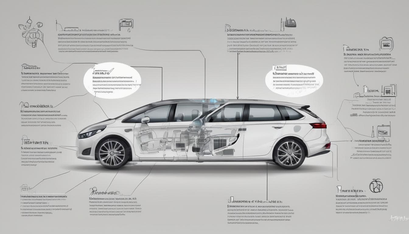 Farklı senaryolarda otonom aracın karar verme sürecini gösteren bir şema