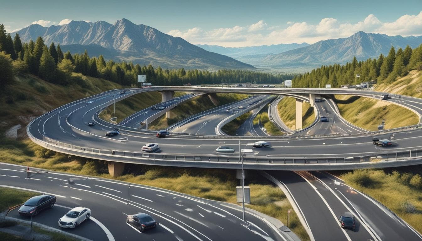 Immagine di un'infrastruttura stradale progettata per veicoli autonomi