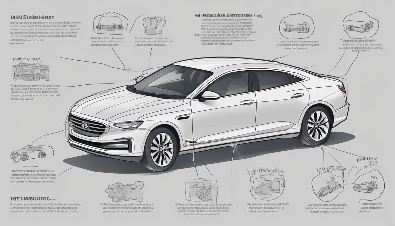 رسم توضيحي لمستشعرات ADAS المختلفة ومواقعها في السيارة الحديثة