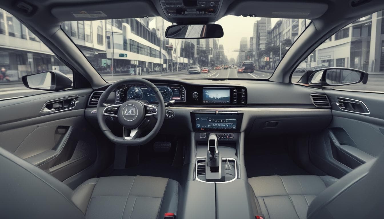 Bild eines vernetzten Fahrzeug-Cockpits