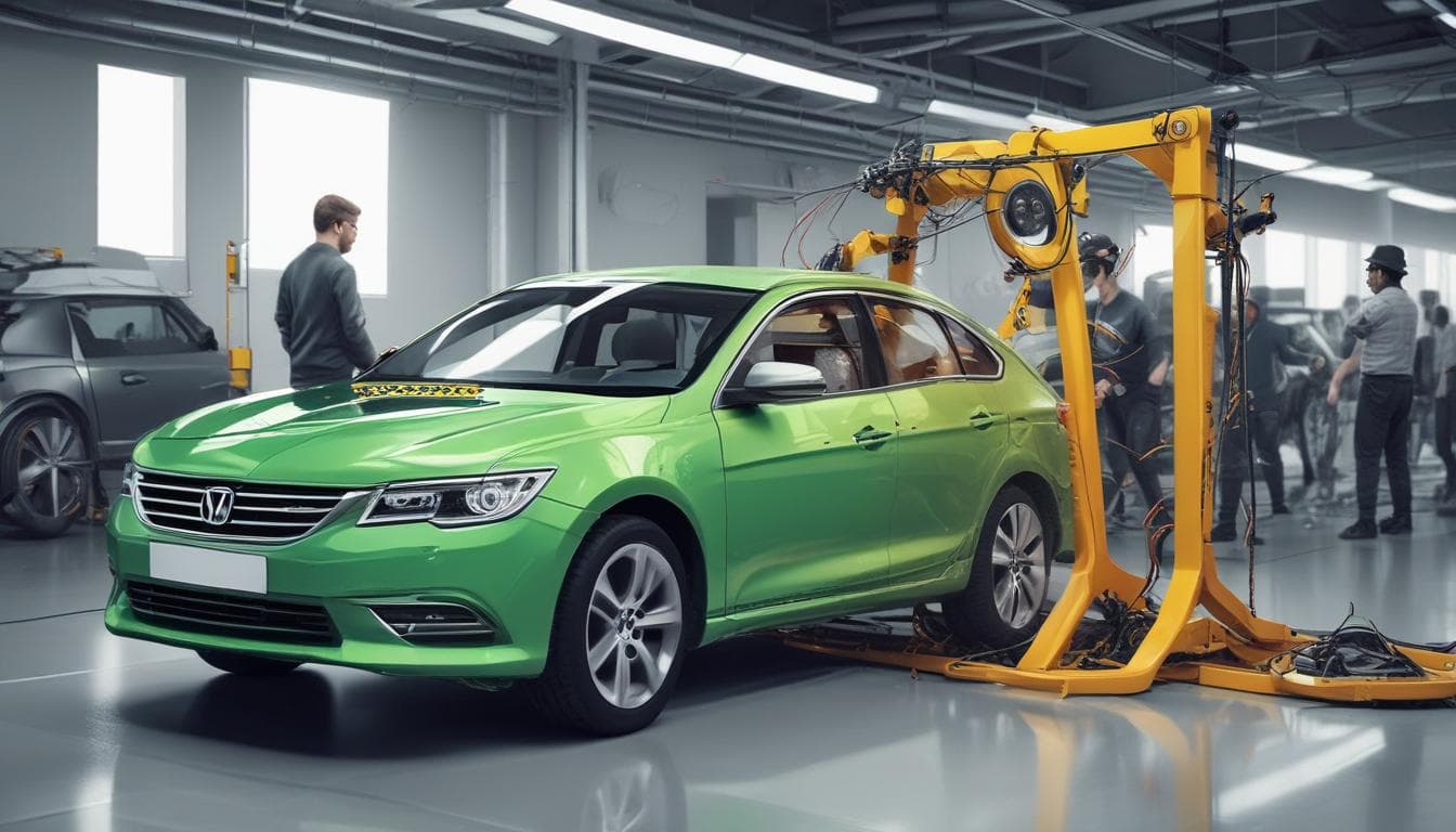 Bild einer virtuellen Simulation eines Crashtests