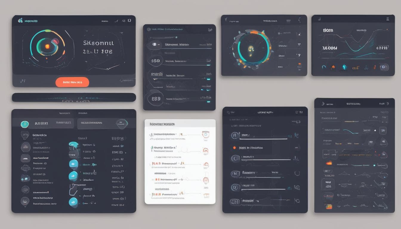 صورة توضيحية للوحة قيادة مركبة متصلة تعرض معلومات متنوعة