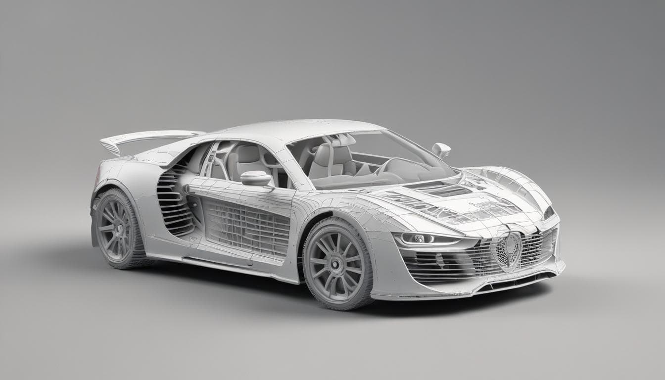 Изображение напечатанной на 3D-принтере запасной части для автомобиля