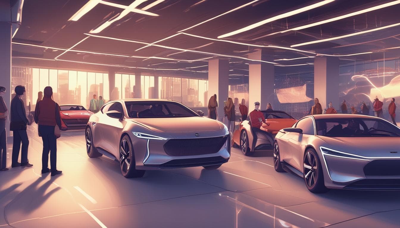 Image: A group of people interacting in a virtual automotive metaverse