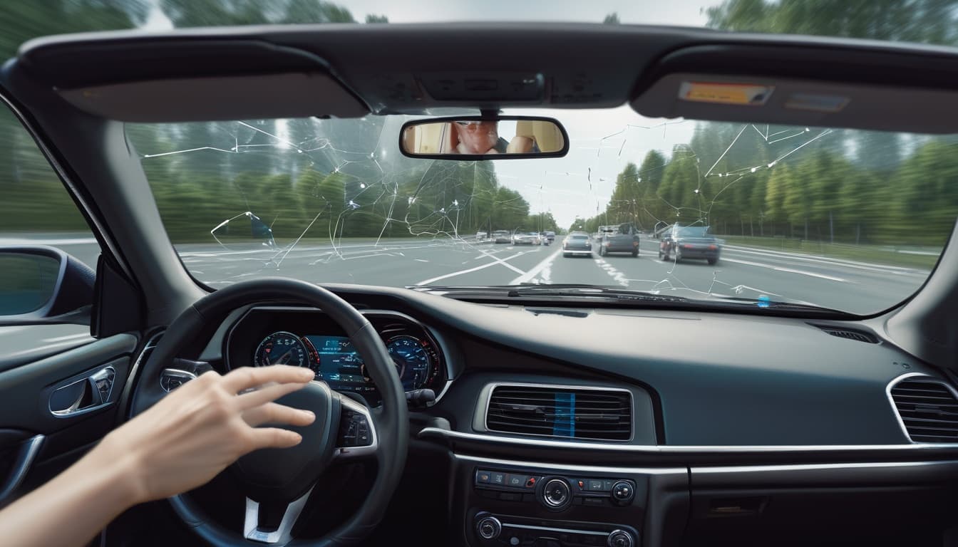 Concept de pare-brise à réalité augmentée