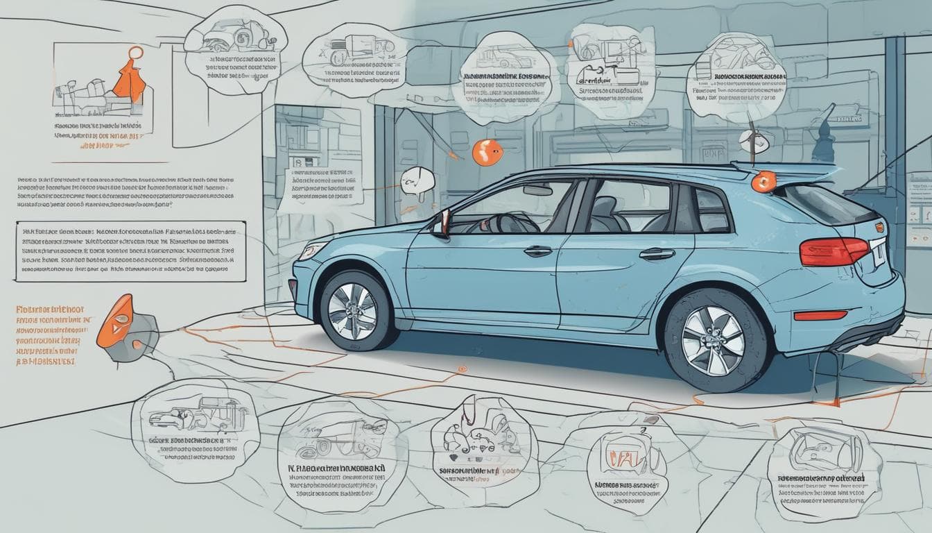 Diagram illustrating the predictive maintenance process: data collection, analysis, prediction, and alert