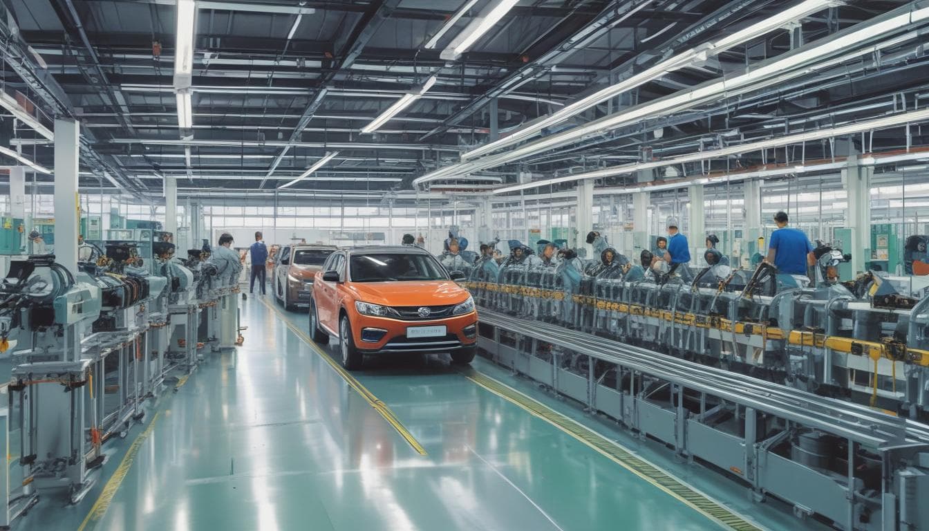 汽车数字化生产线的照片