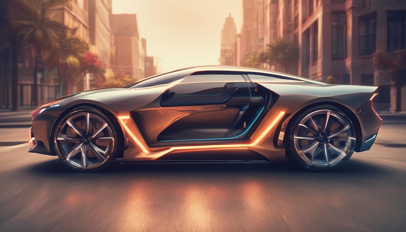Imagen de un vehículo eléctrico futurista