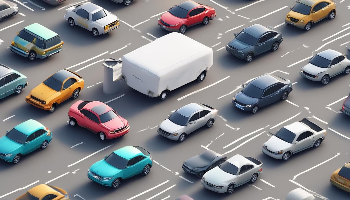 Representación visual de un vehículo autónomo conectado a la nube y a otros vehículos