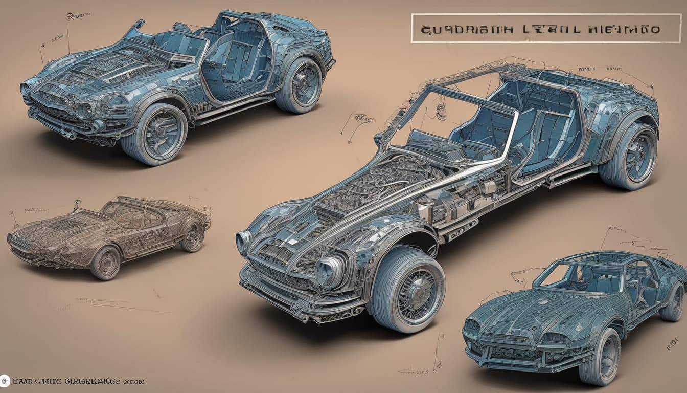 Пример изображения генеративного дизайна автомобильного компонента