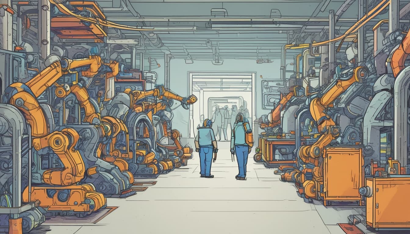 Пример изображения роботизированной сборочной линии