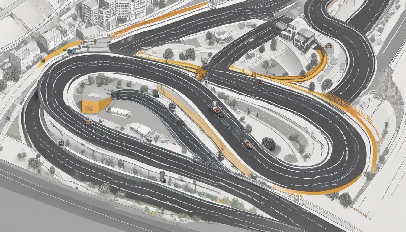 Grafik der Stufen des autonomen Fahrens