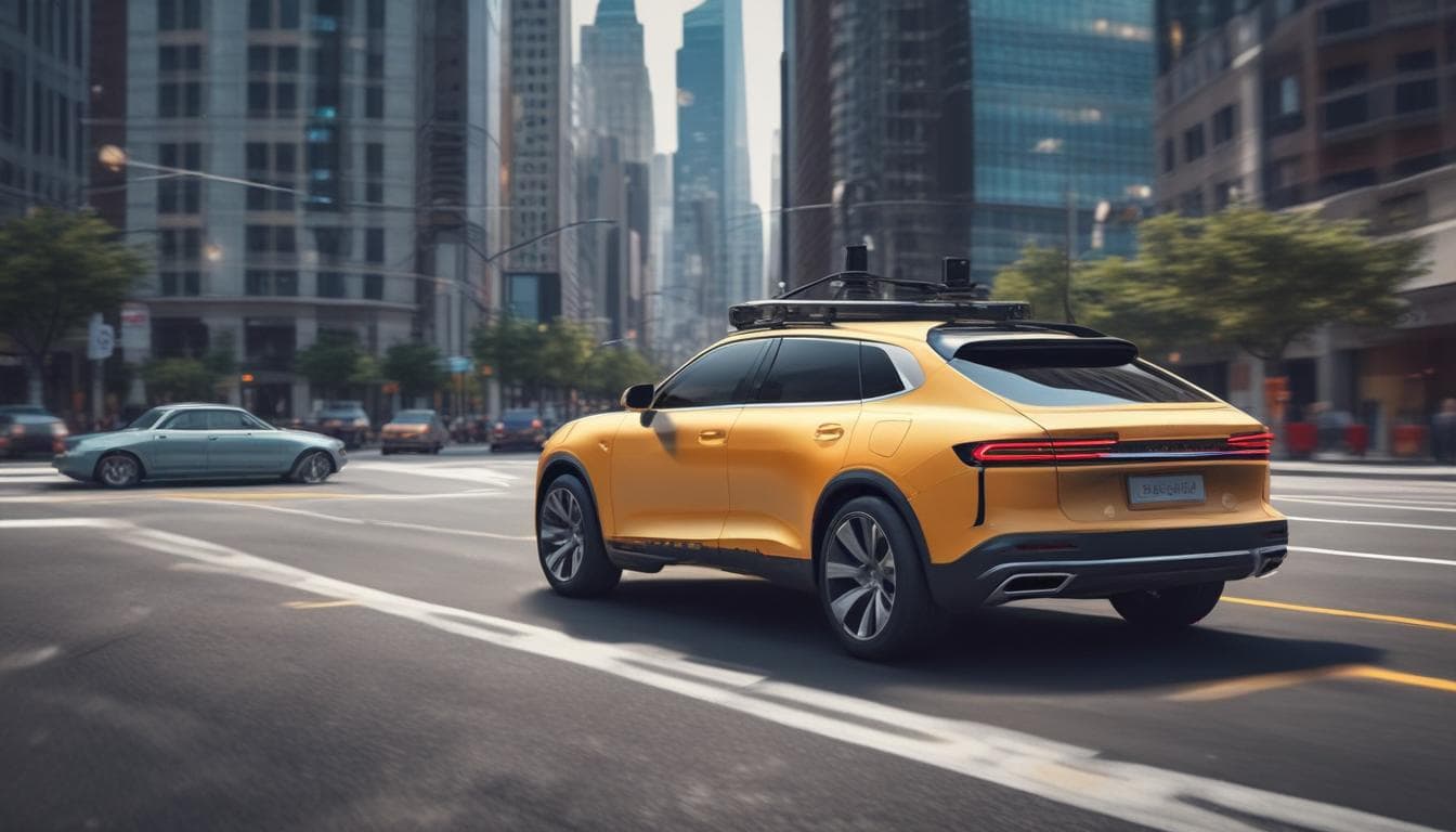 Изображение: Автономный автомобиль в движении