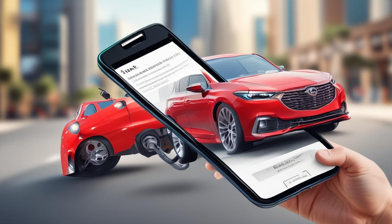 صورة لتطبيق هاتف محمول للتحكم في السيارة