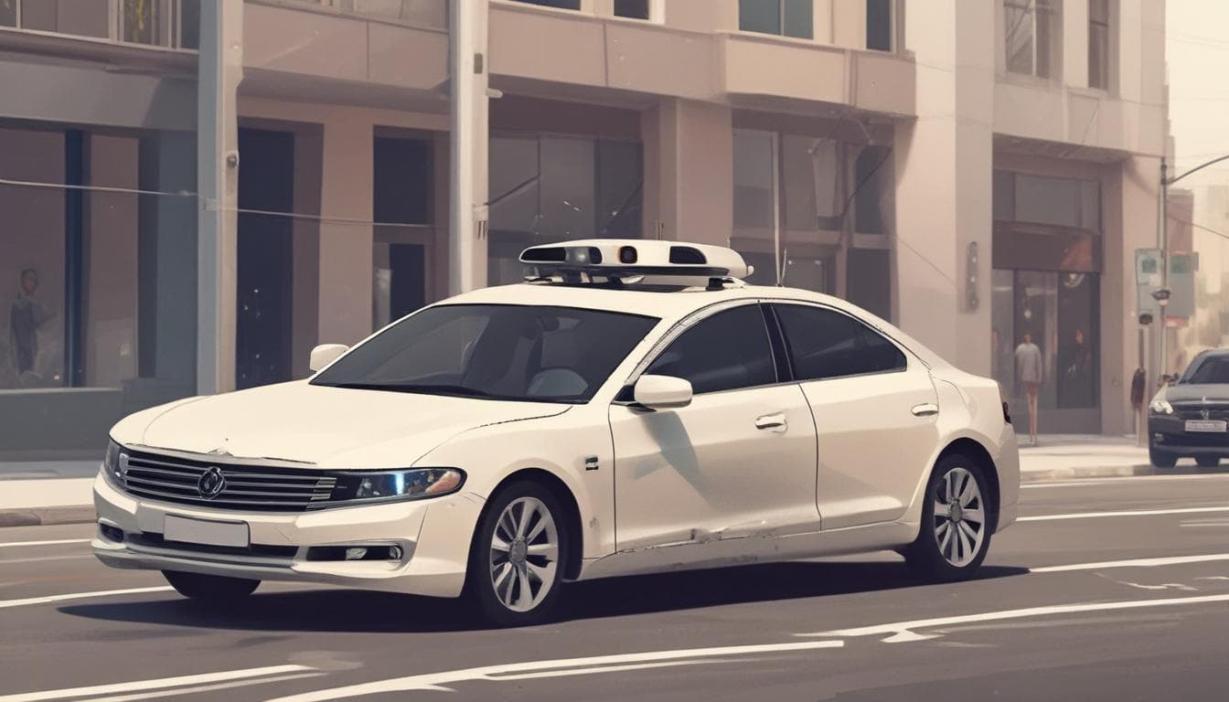 صورة لحادث سيارة ذاتية القيادة