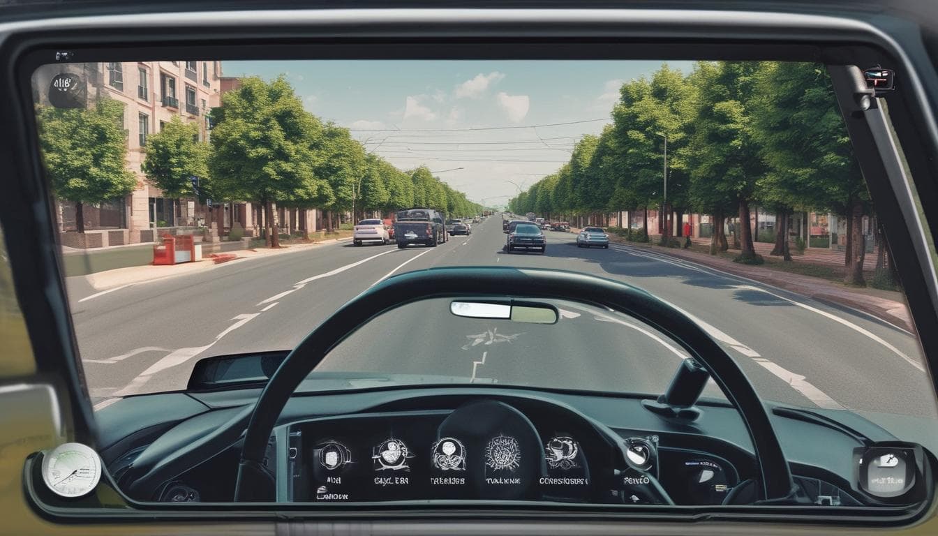 Imagen: Parabrisas con información de AR