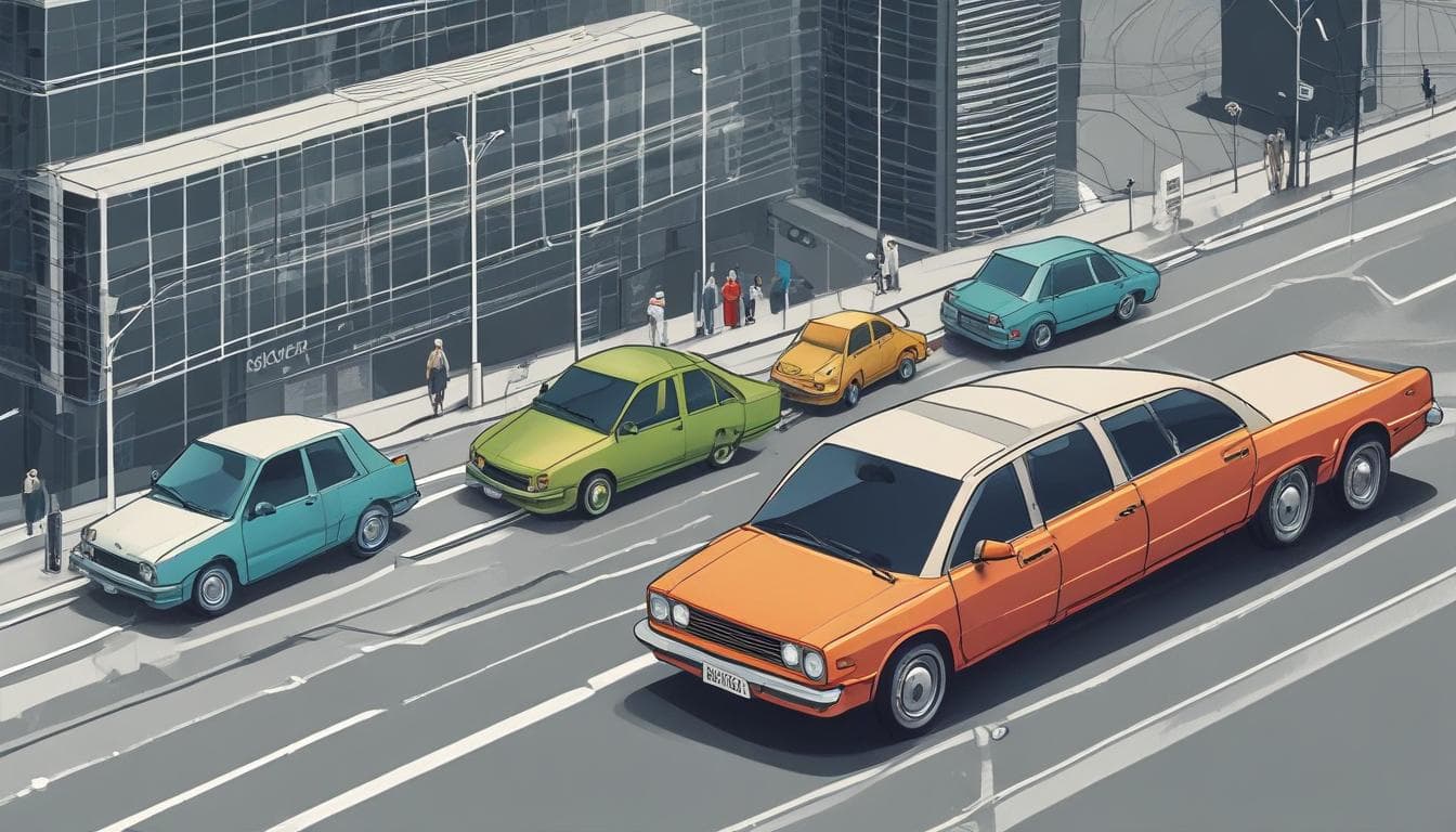 Imagem de um gráfico mostrando a evolução do mercado de compartilhamento de veículos.