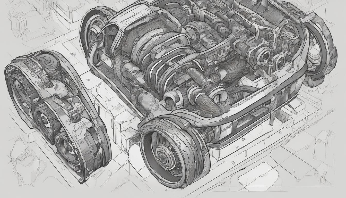 Imagen de un sensor de visión artificial inspeccionando una pieza de automóvil