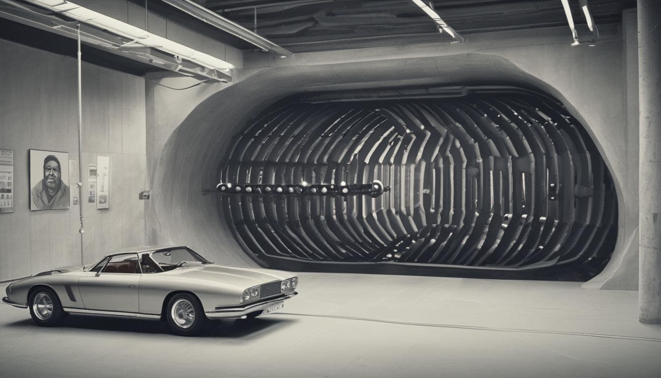 Imagen de un túnel de viento con sensores de presión