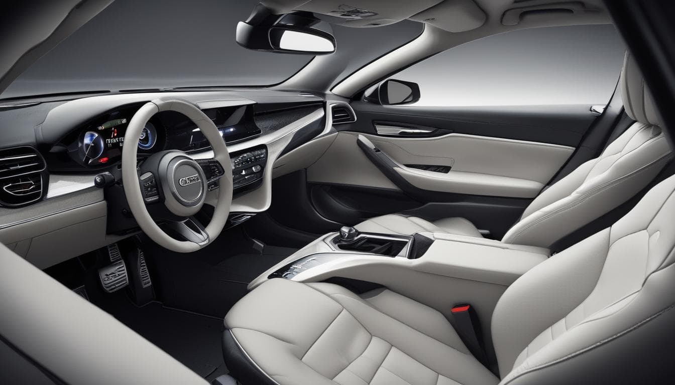 Imagen del interior de un automóvil con sensores de confort
